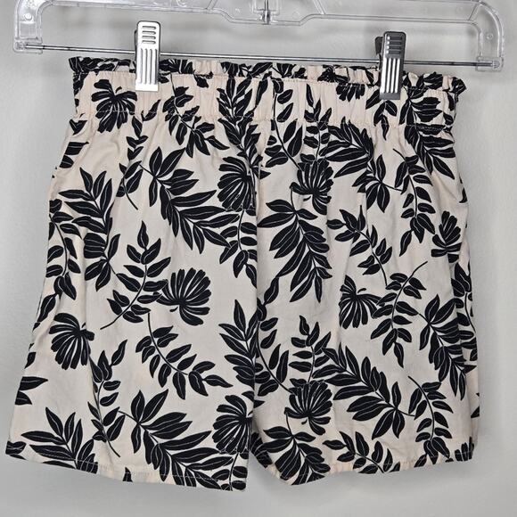 RACHEL ZOE 2 piece Black & Bone White Leaf Print Top & Shorts Set Girls Size 10 - Picture 9 of 9